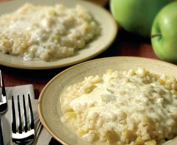 Risotto alle mele verdi e crema di pecorino