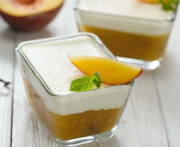 Vanilkové nebe s broskvovým přelivem