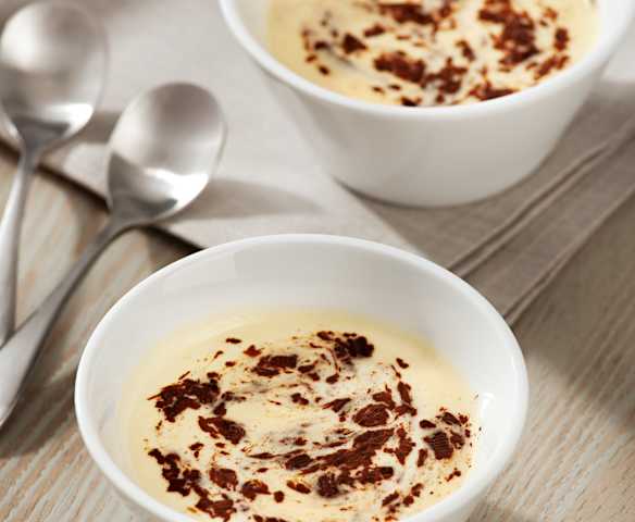 Natillas de naranja con chocolate
