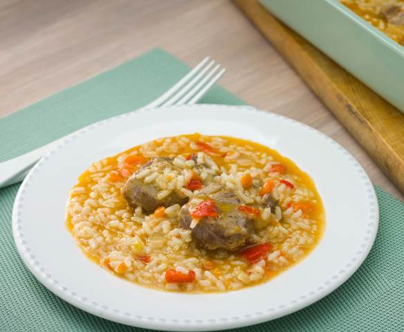 Carrilleras con arroz al aroma de jerez Carrilleras con arroz al aroma de jerez