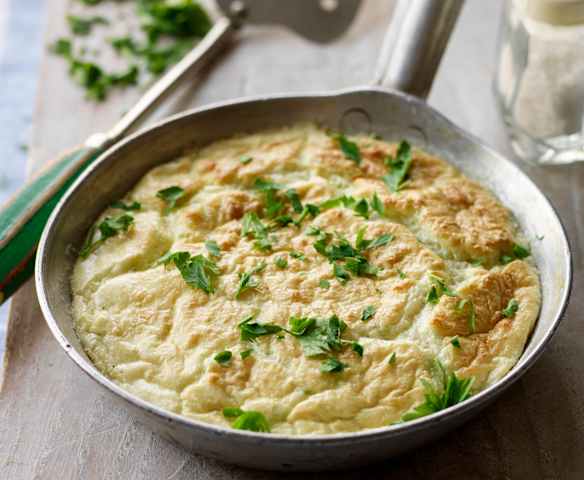 Cheddar and Stilton Soufflé Omelette