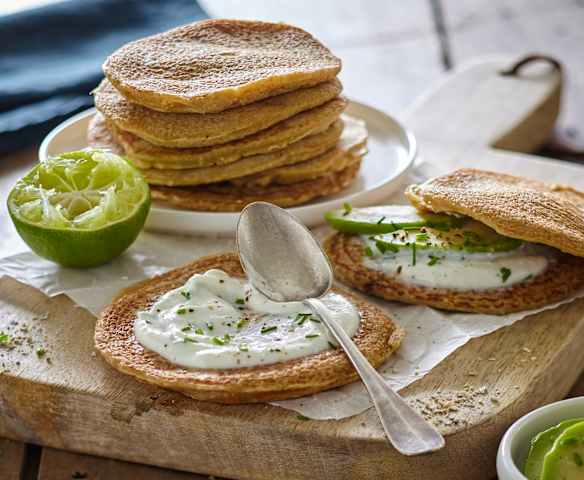 Tortitas o blinis de salvado de avena (sin lactosa)