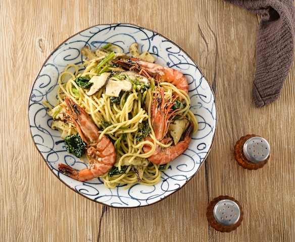 青醬鮮蝦義大利麵 (TM6 & TM5)