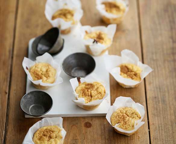 Queijadas de coco e canela