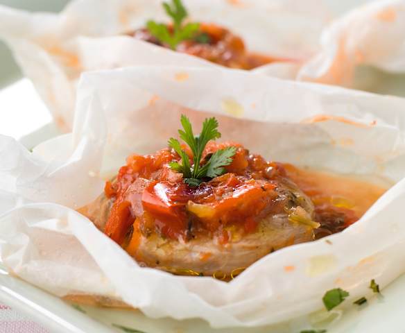 Medalhões de porco com manga