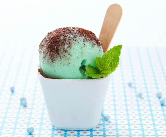 Mousse glacée à la menthe