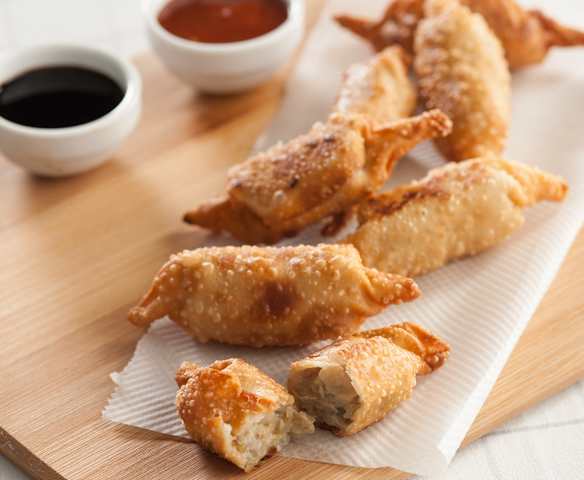 Empanadillas de berenjena y calabacín con queso