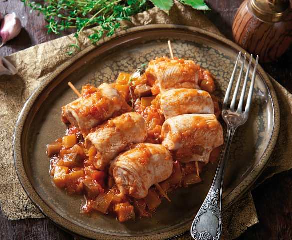 Spiedini di pollo alla provenzale