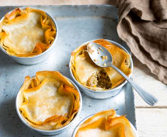 Tourtes épicées au bœuf et feuilles de brick