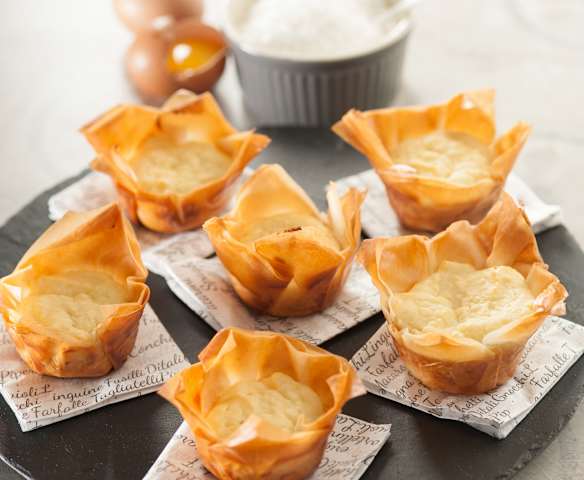 Quesadas de requesón y coco