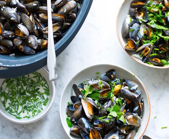 Moules à la crème et au gingembre