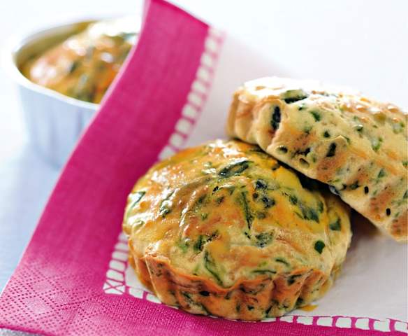 Muffins au comté et épinards