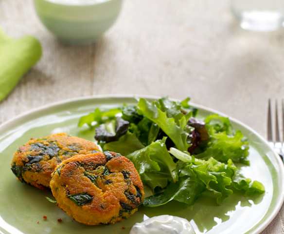 Chifteluțe de cartof dulce și spanac