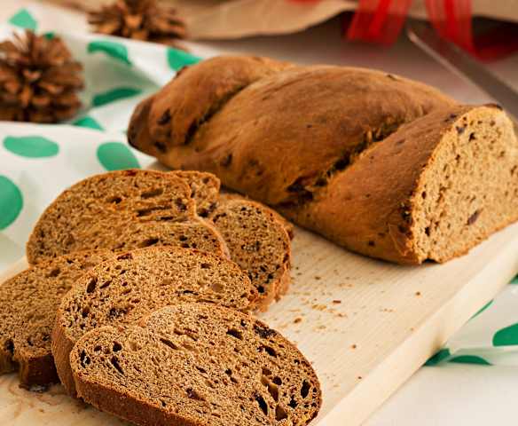 Pan de café con pasas