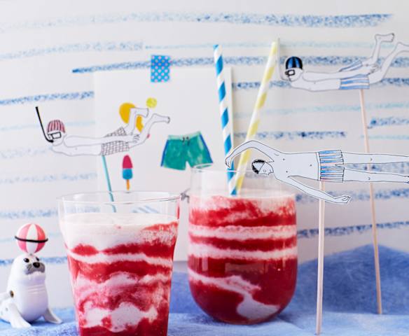 Geswirlter Himbeer-Shake