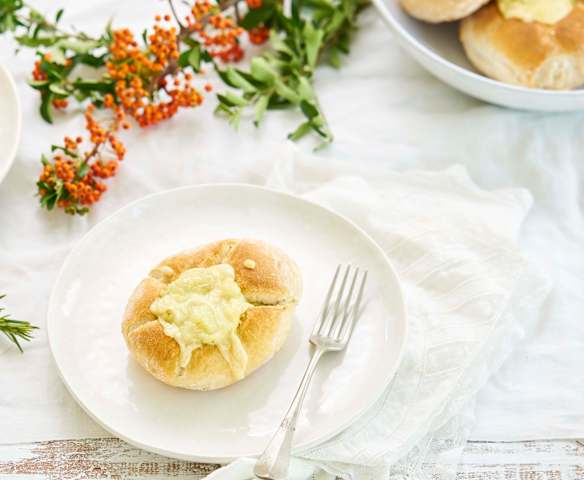 Bacalhau no pão gratinado
