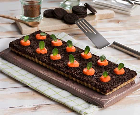 Tarta huerto de zanahorias
