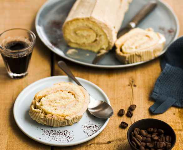 Bûche roulée au café