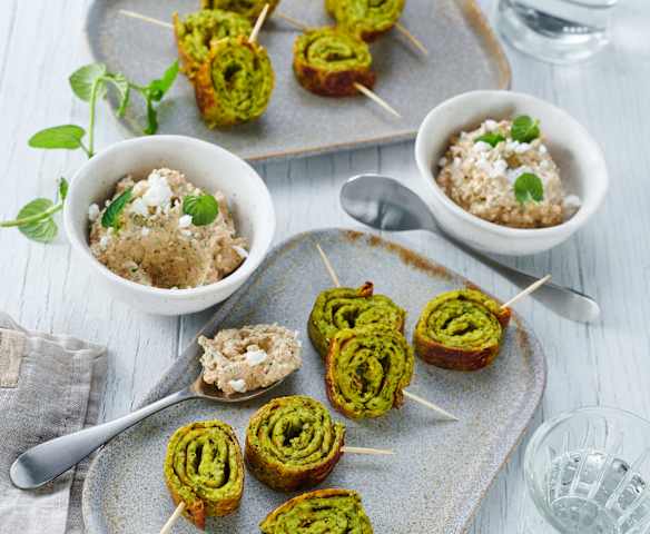 Cheese-Zucchini-Breadsticks mit Dip