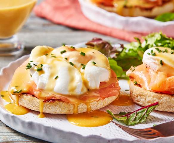 Maple Eggs Benedict with Smoked Salmon