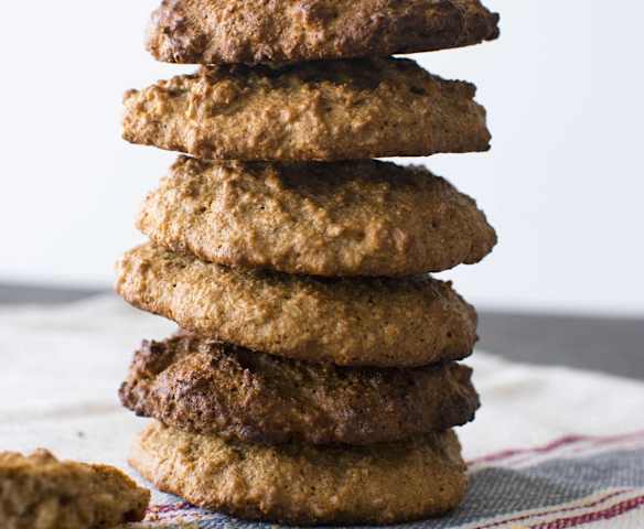 Galletones integrales de avena y miel