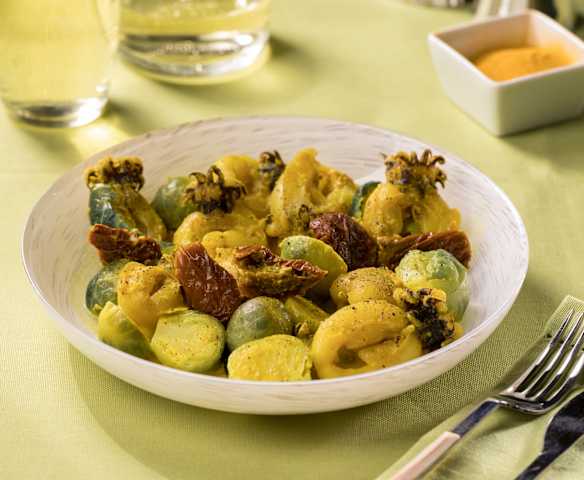 Seppioline ai cavoletti di Bruxelles