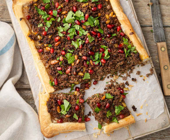 Lebanese Lamb Puff Pastry Tart