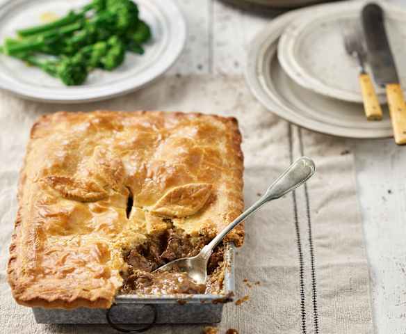 Rindfleisch-Pie mit Bier