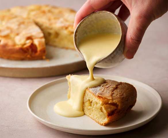 Irish Apple Cake with Crème Anglaise