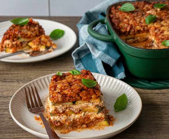 Glutenfri lammelasagne med lavt kulhydratindhold