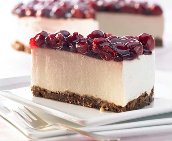 Višňovo-banánový cheesecake