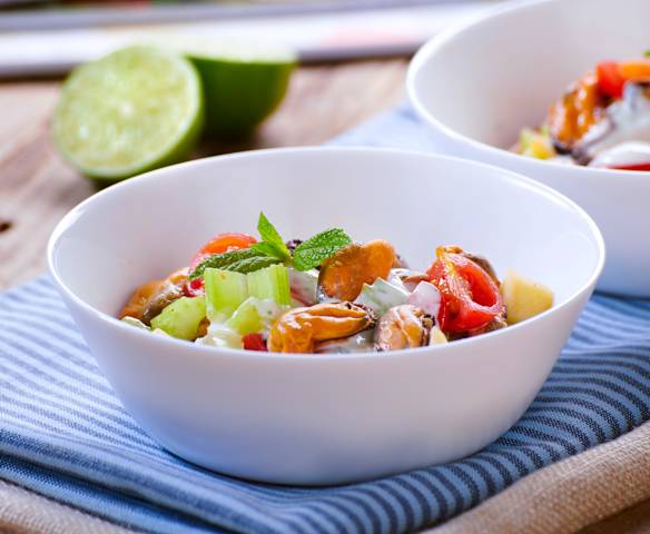 Insalata di cozze e salsa al lime