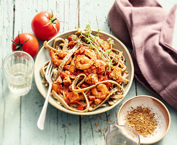 Pâtes aux épices cajun, façon jambalaya