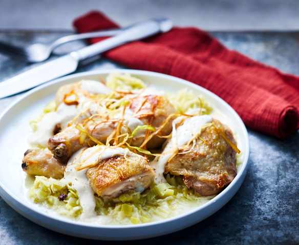 Chapon en blanquette