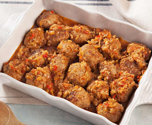 Albóndigas de ternera en salsa de verduras