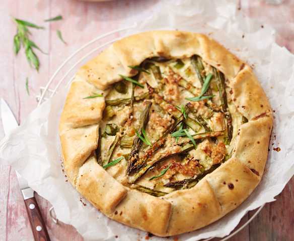 Tarte au poulet et aux asperges vertes