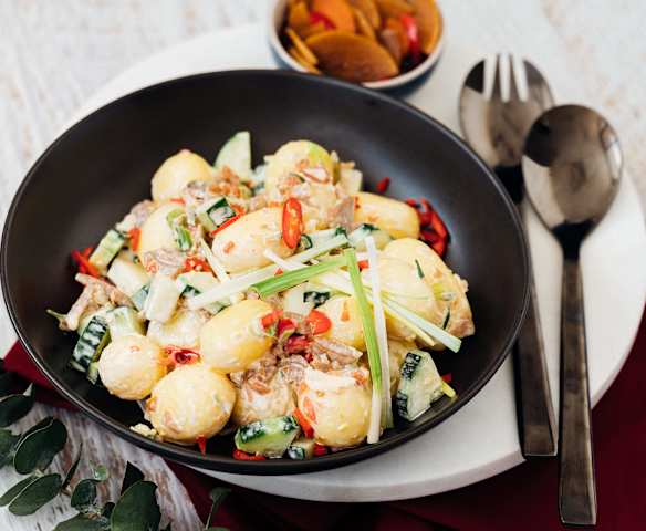 Korean pickled potato salad