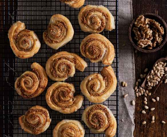 Girelle con pesto di noci