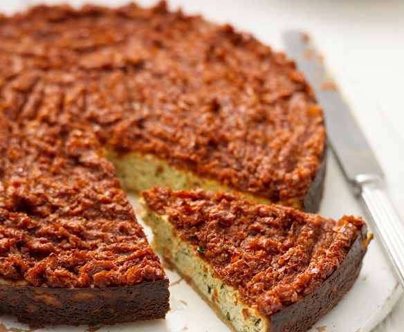 Ricotta and Sun-Dried Tomato Cheesecake