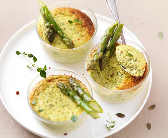 Petits flans aux asperges