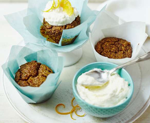 Kürbis-Orangen-Cupcakes