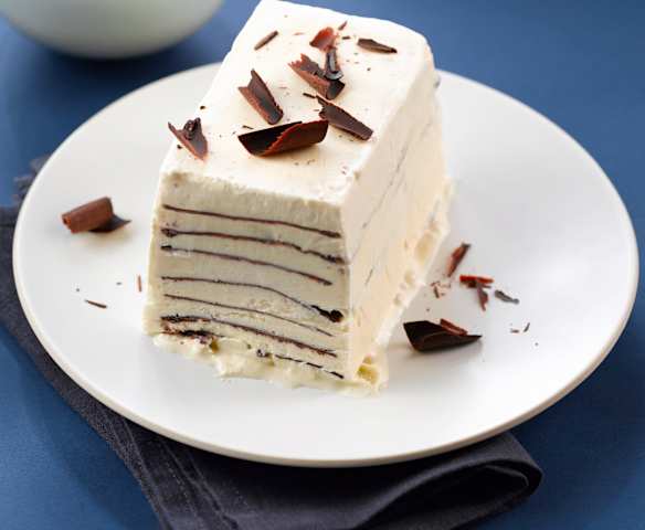 Glace façon "Viennetta" vanille-chocolat