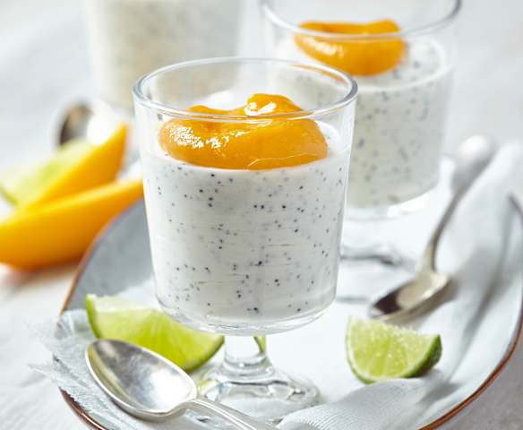 Joghurt-Limetten-Mousse mit Mohn