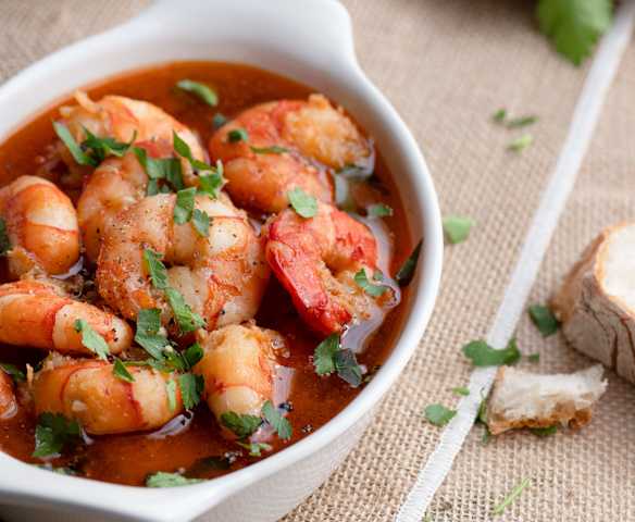 Gamberoni in salsa di cocco caramellata