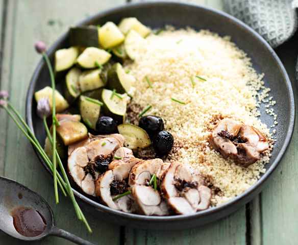 Cuisse de lapin farcie aux olives