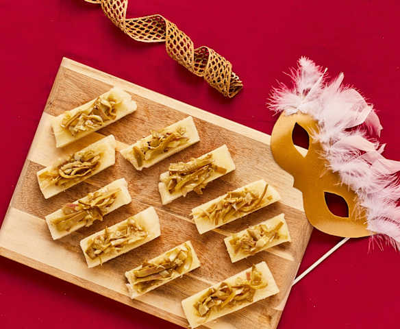 Polenta bianca con carciofi