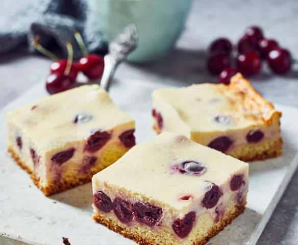 Käse-Kirsch-Kuchen vom Blech