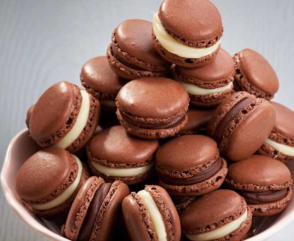 Macarons de chocolate