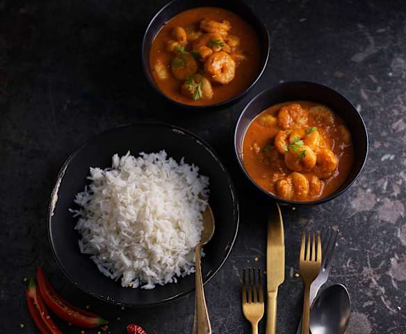 Garnelencurry mit Basmati-Reis