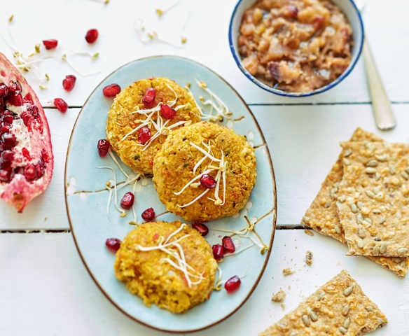 Galettes d'avoine, légumes à la sicilienne